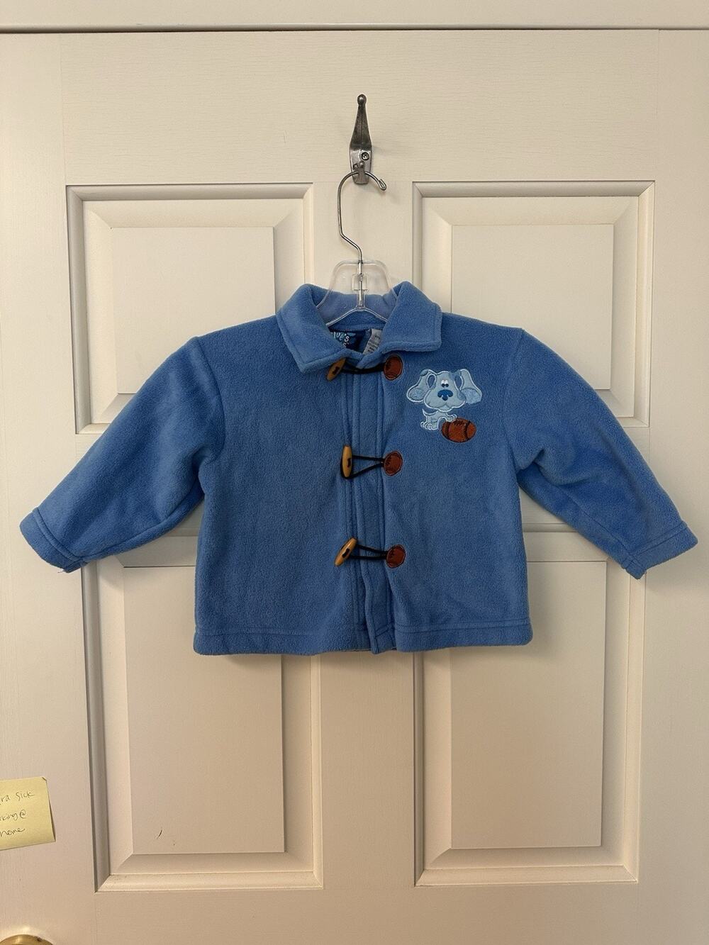 Y2K 2000 Blue’s Clues Football Fleece Jacket 18M Viacom Vintage Toddler Blue